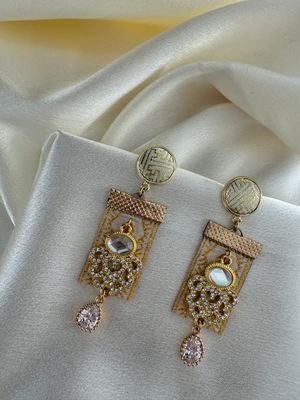 Banner Drop Earrings, Ivory