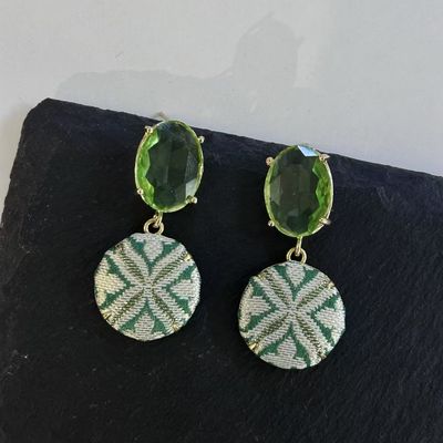Envy Drop Earrings, Green