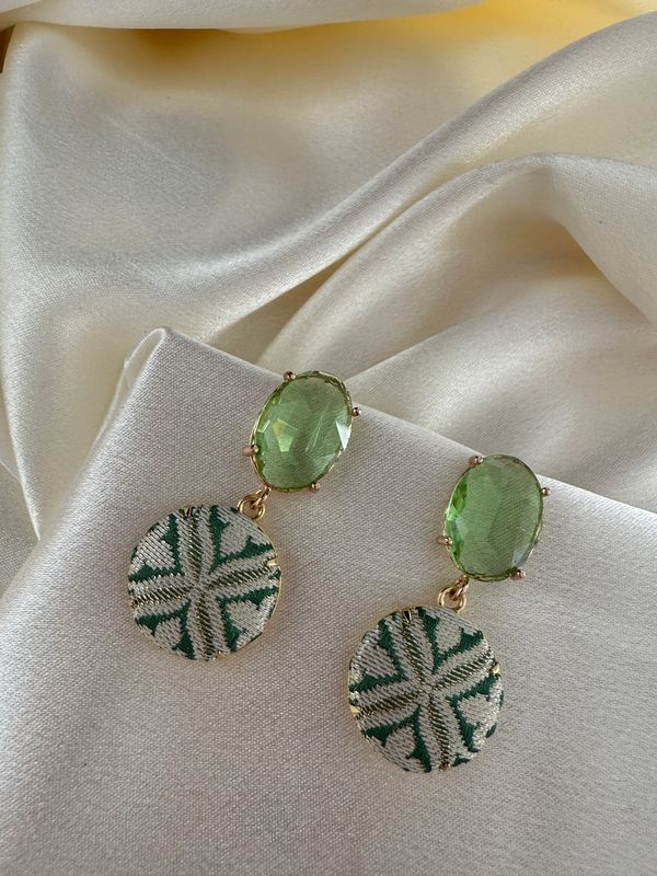 Envy Drop Earrings, Green