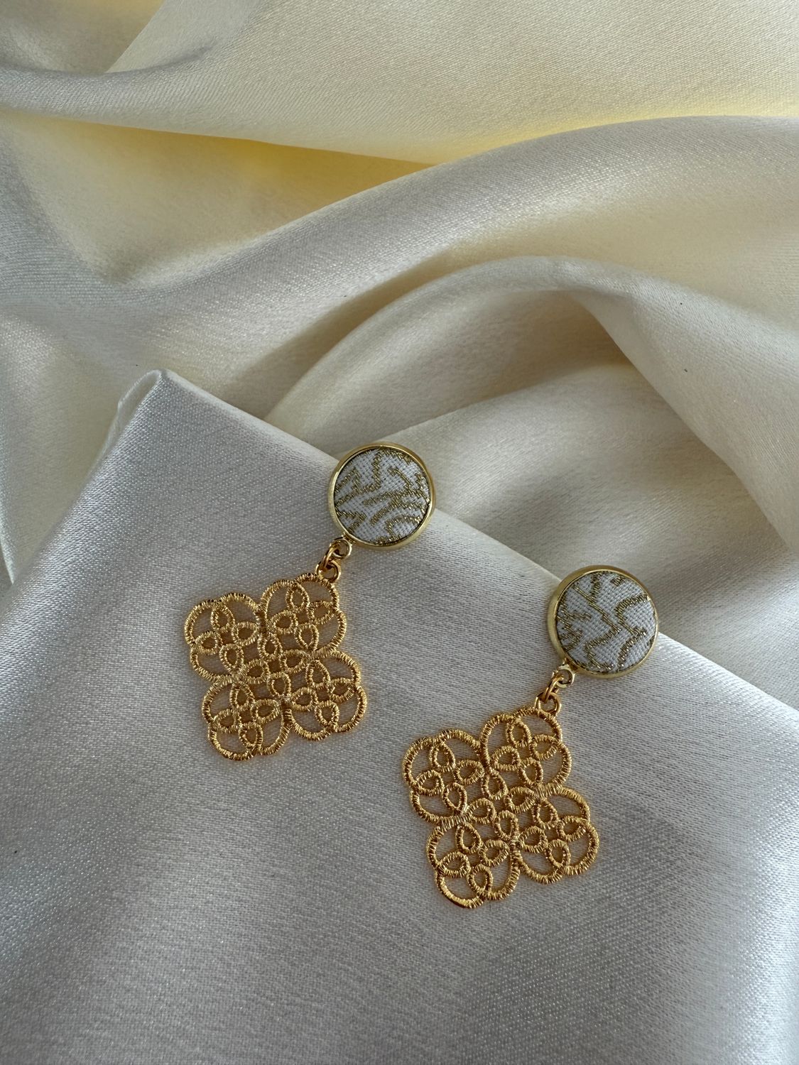 Delicate Ivory Filigree Earrings