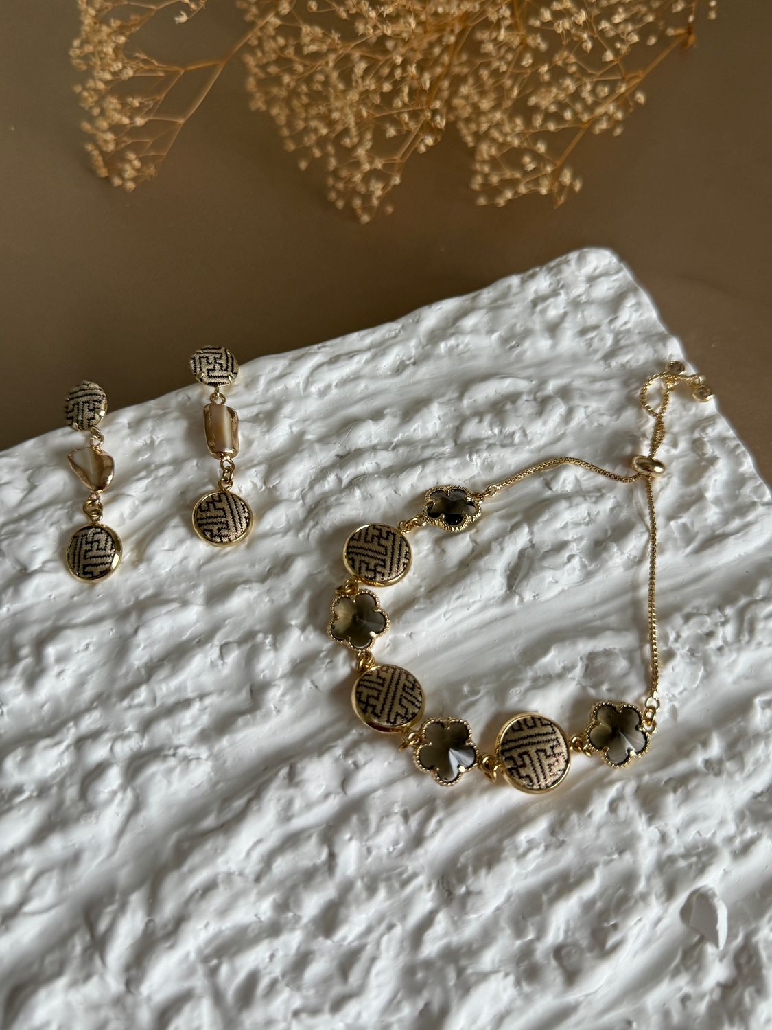 Terra Maze Drop Earrings