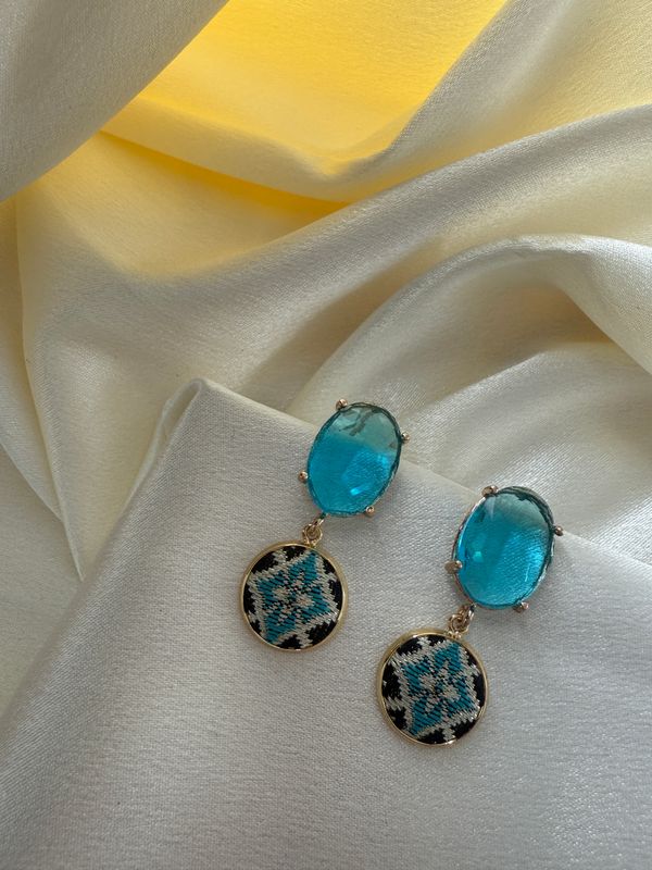 Azure Silk Drop Earrings