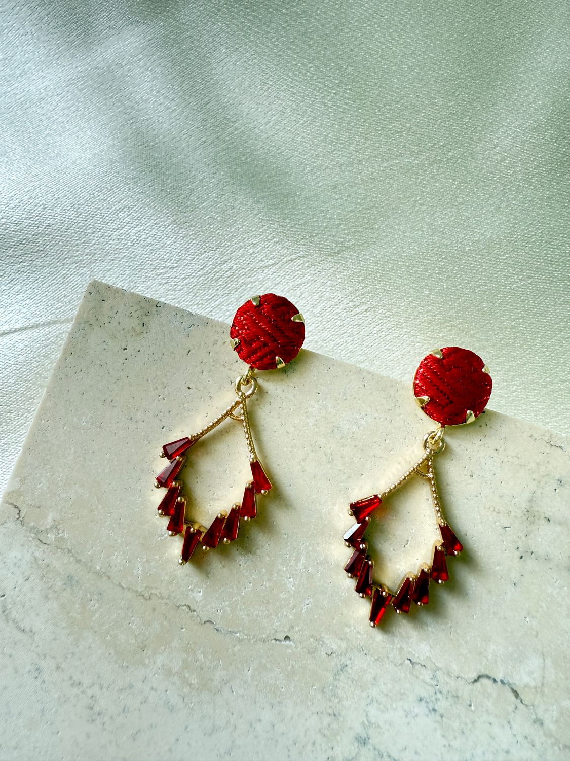 Crimson Red Silk Drops