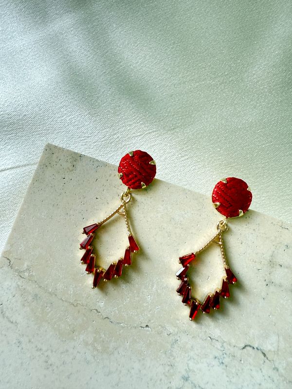 Crimson Red Silk Drops