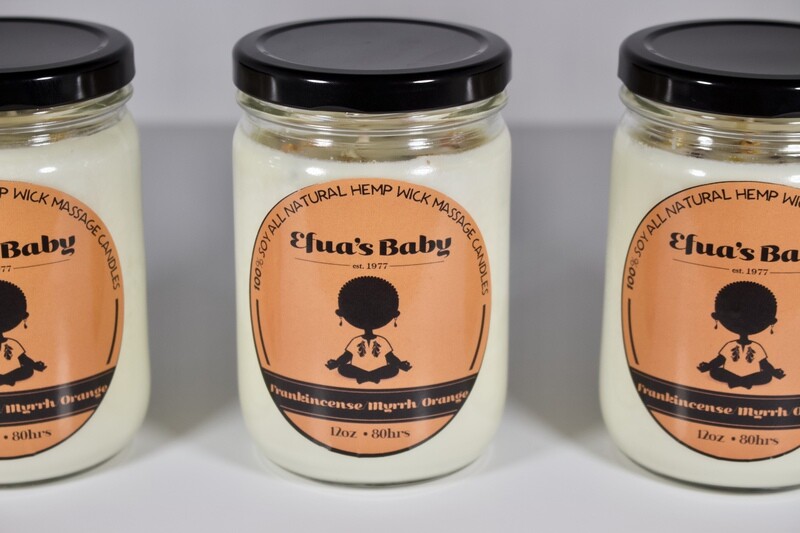 Frankincense/Myrrh/Orange 12oz Soy Candle