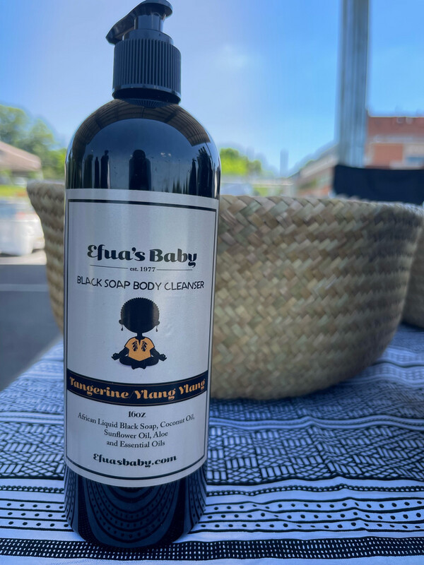 African Liquid Black Soap Tangerine/Ylang Ylang