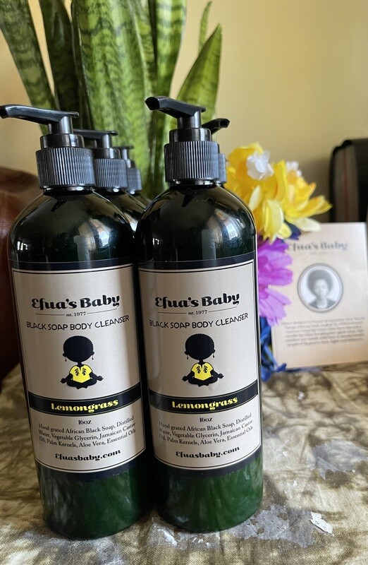 African Liquid Black Soap Lemongrass