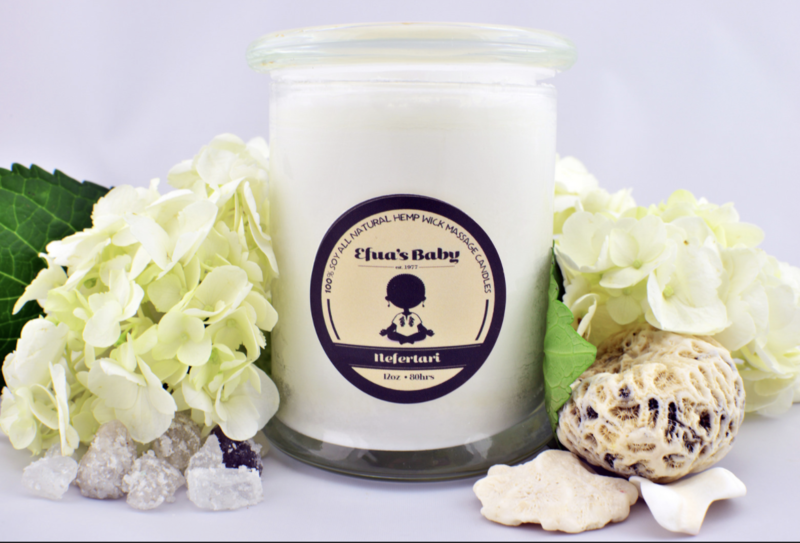 Nefertari 8oz QUEEN Series Soy Massage Candle