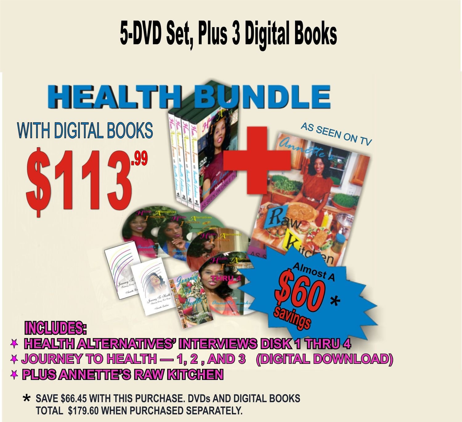 HEALTH BUNDLE PLUS/3 DIGITAL BOOKS/All digital items must be downloaded within 48 hours. (partial shipping)