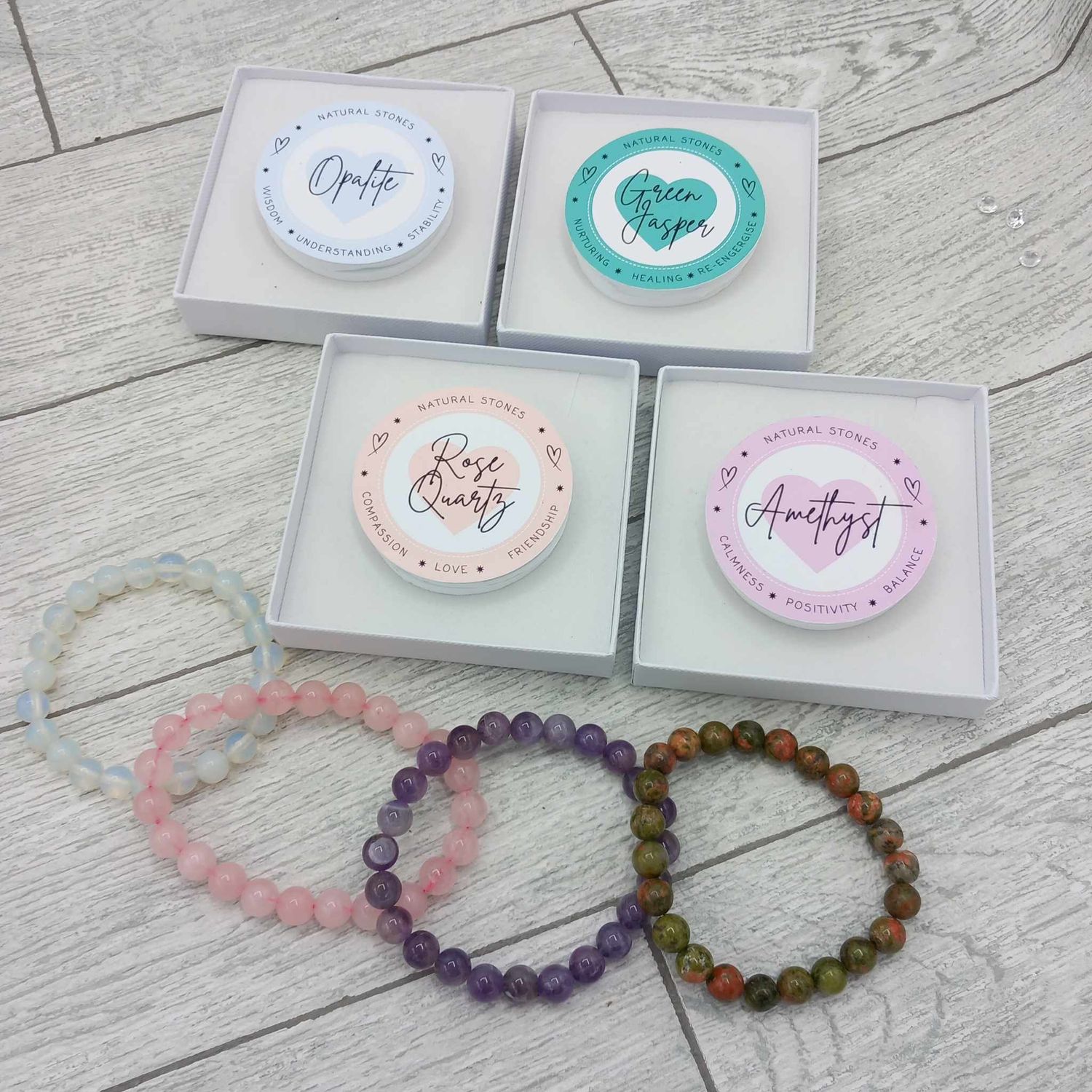 Crystal Bracelets - Natural Stones - 12 to choose from