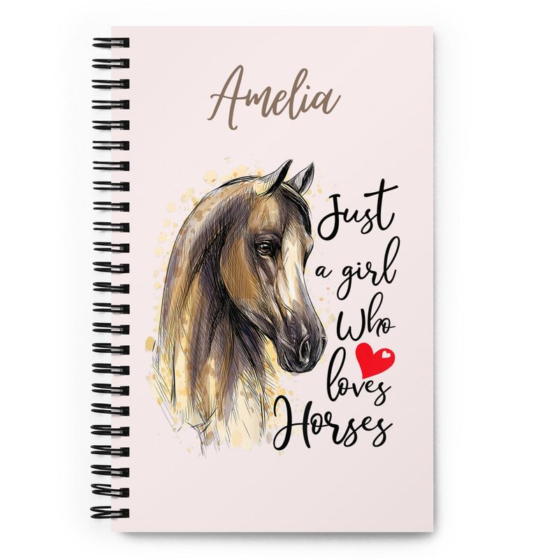Just a girl who loves horses Personalised Notebook