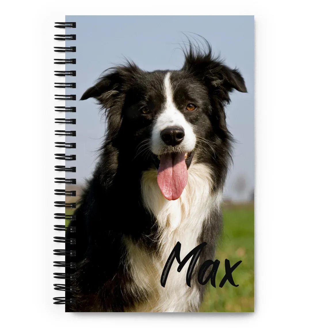 Border Collie Dog Personalised Notebook