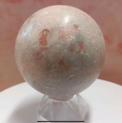 Pink Opal crystal sphere. 6.08cm 326g Pink opal sphere