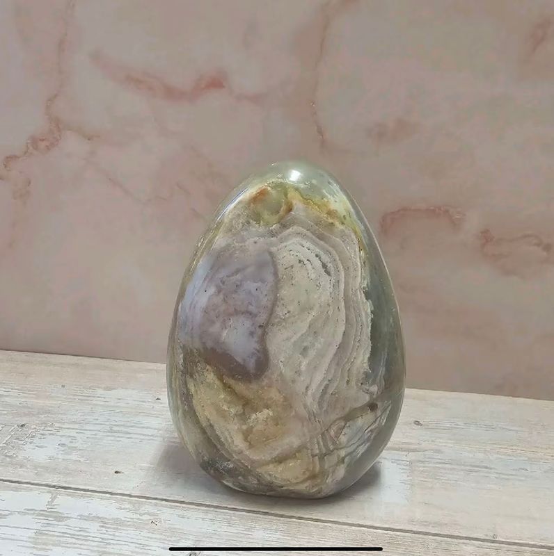 Beautiful ocean jasper mountain freeform. Ocean jasper crystal. 400 grams 10.3cm