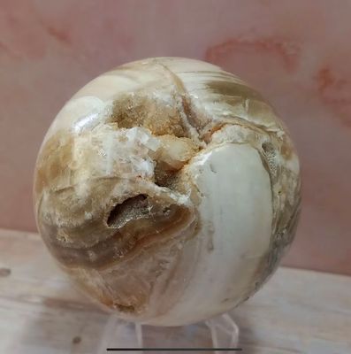 Amber Calcite sphere 6.5cm 372g
