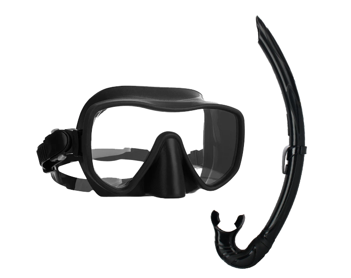 Diving and Freediving Tempered Glass Masks And Snorkels