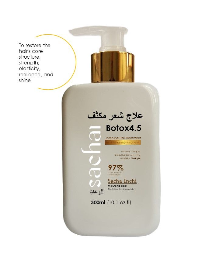 SACHAiBOTOX4.5 healthy hair in less time, restores the lipid layer, and provides essential nutrients