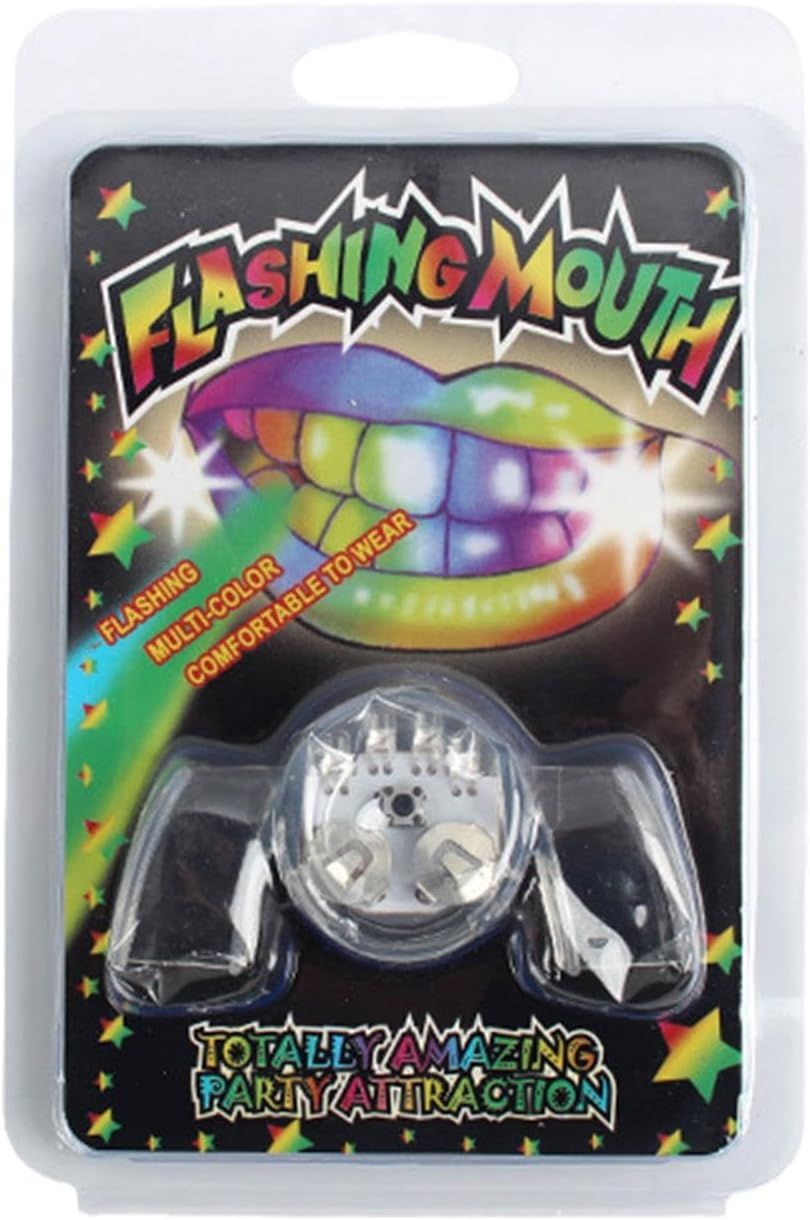 LED Light Up Flashing Flash Mouth Guard Piece Party Glow Tooth Halloween