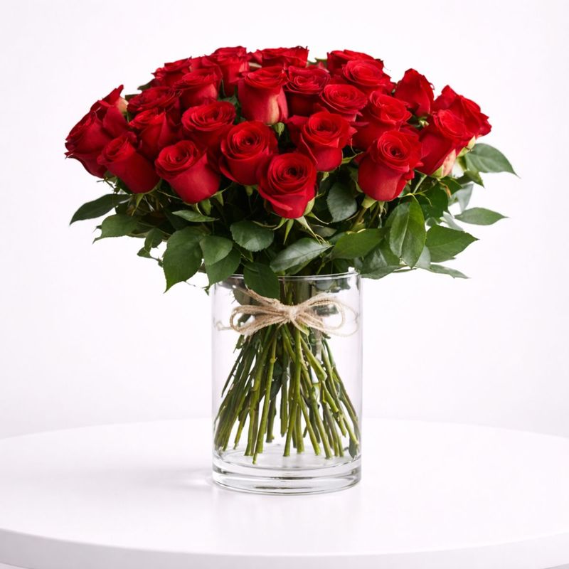 RAMO DE ROSAS ROJAS LOVE