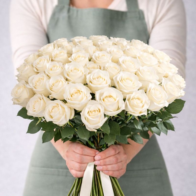 RAMO DE ROSAS BLANCAS ROMA