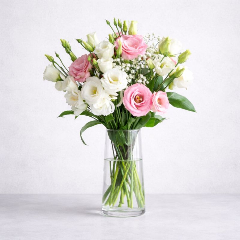 RAMO DE LISIANTHUS Y PANICULATA