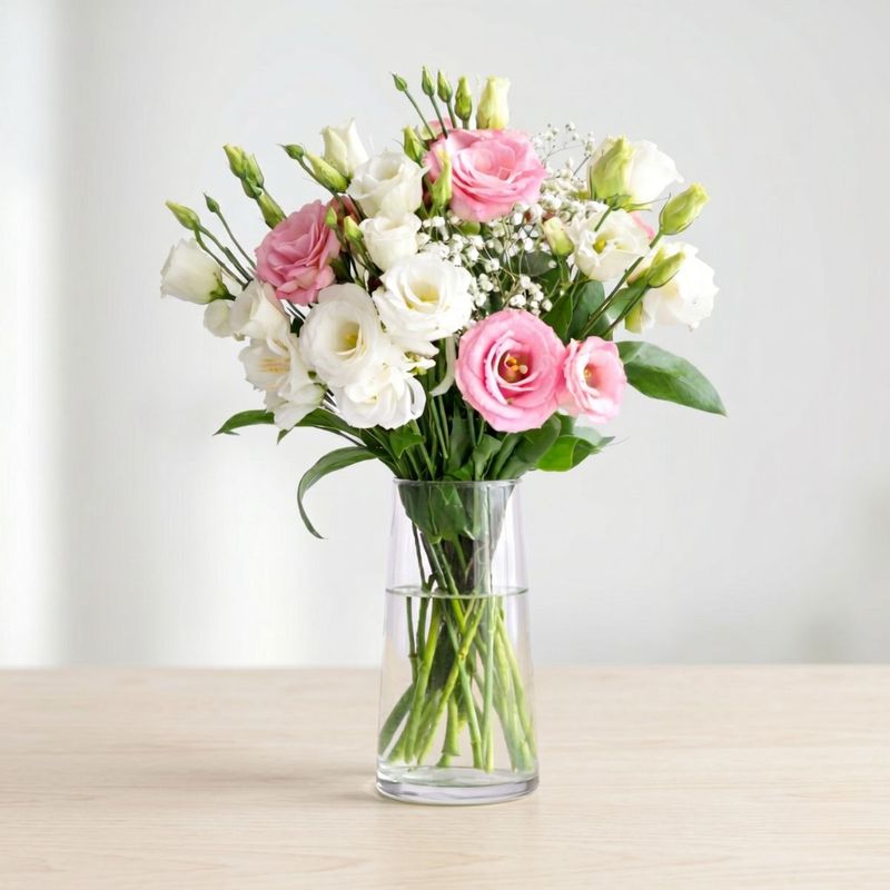 RAMO DE LISIANTHUS Y PANICULATA