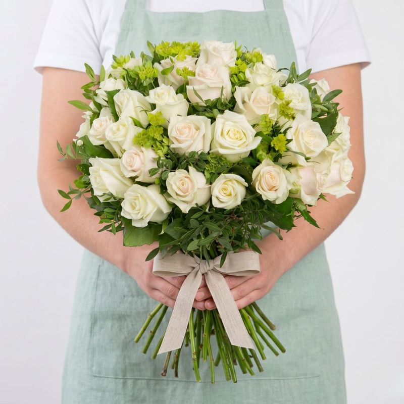 RAMO DE ROSAS BLANCAS OSLO