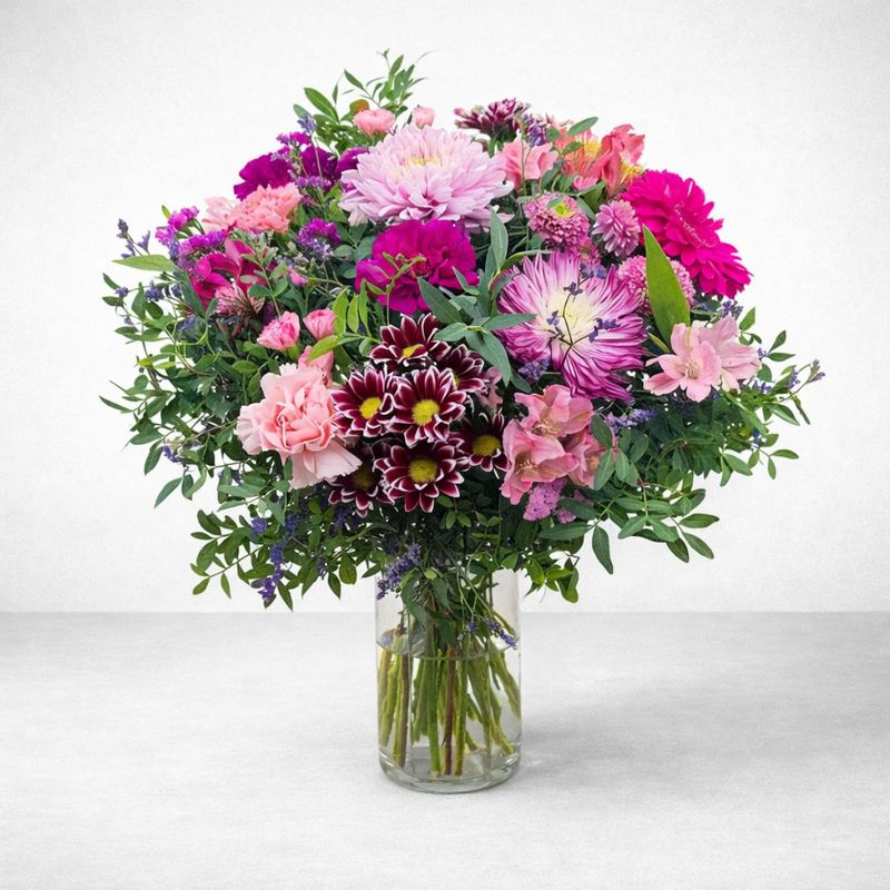 RAMO MARTINA - FLORES ROSA Y BLANCO