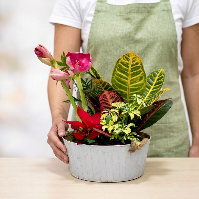 Cesta de plantas naturales para regalar