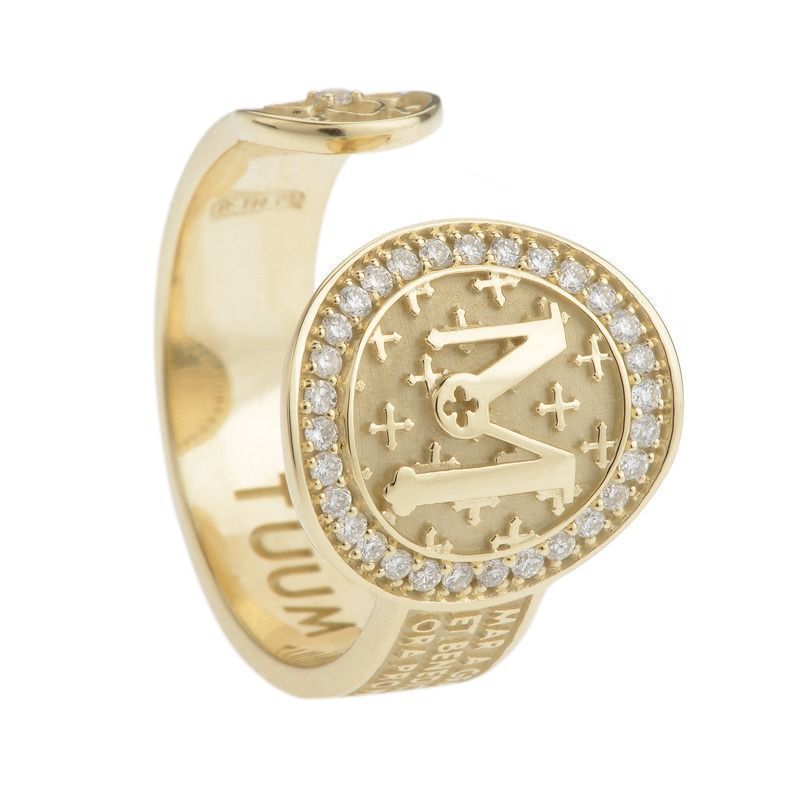 TUUM INFINITUUM MATER ORO GIALLO 9 KT CON BRILLANTI