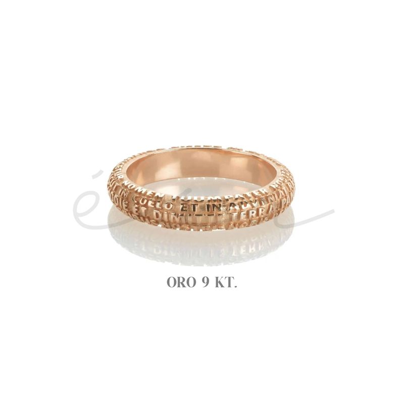 TUUM ANELLO LA FEDE ORO ROSA 9 KT
