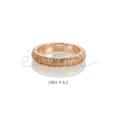 TUUM ANELLO LA FEDE ORO ROSA 9 KT