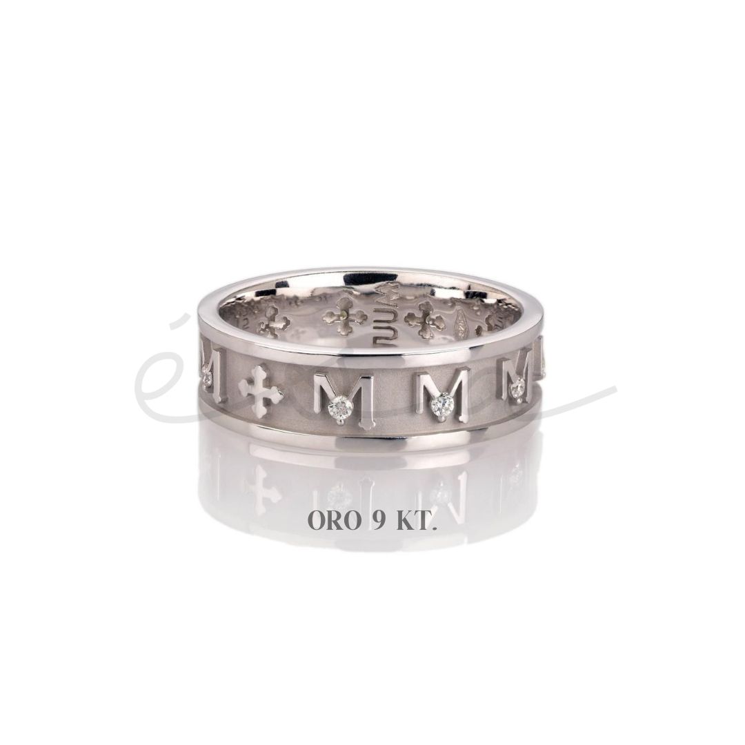 TUUM ANELLO DECEM ORO BIANCO 9 KT CON BRILLANTI