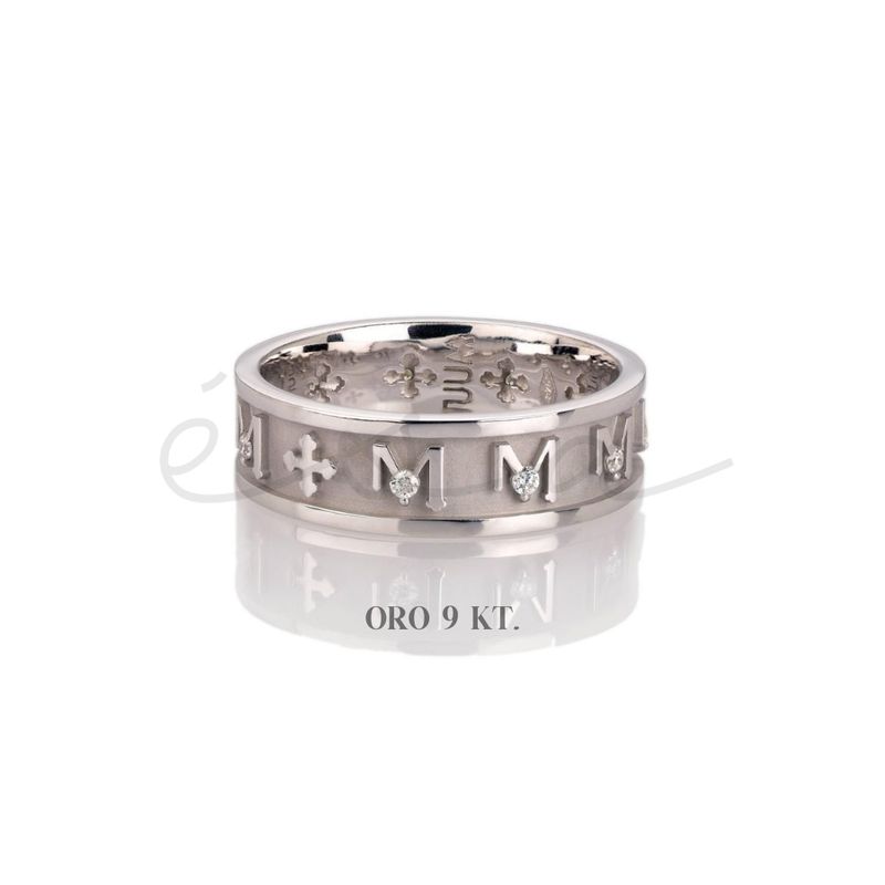 TUUM ANELLO DECEM ORO BIANCO 9 KT CON BRILLANTI