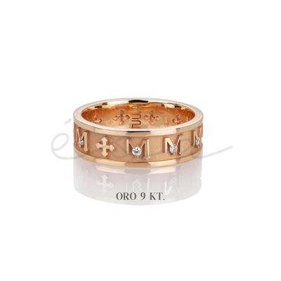 TUUM ANELLO DECEM ORO ROSA 9 KT CON BRILLANTI
