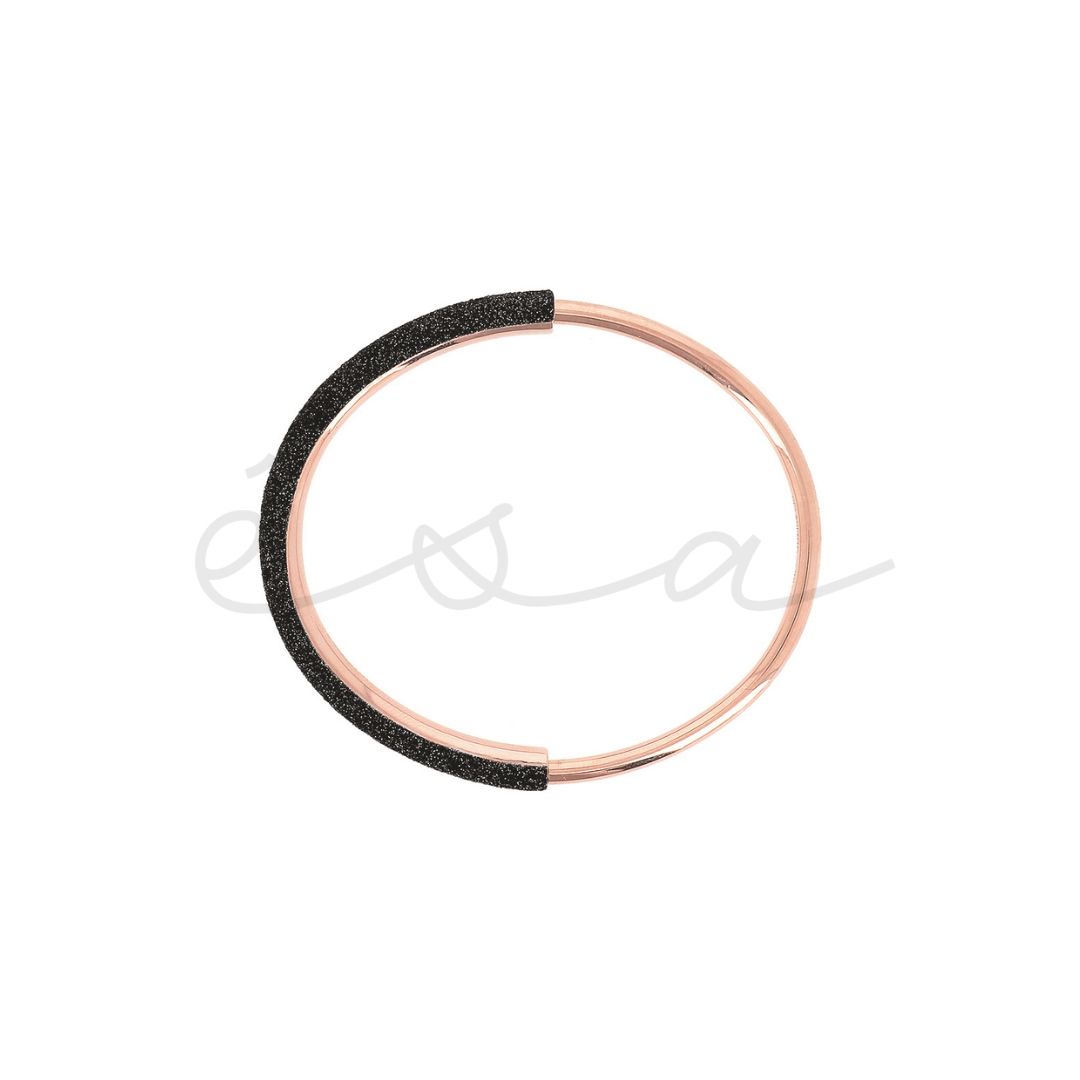 PESAVENTO BRACCIALE RIGIDO  POLVERE DI SOGNI NERA SULLA FASCIA LATERALE