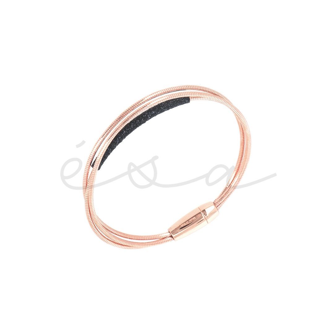 PESAVENTO BRACCIALE A 3 FILI CON CALAMITA POLVERE DI SOGNI NERA