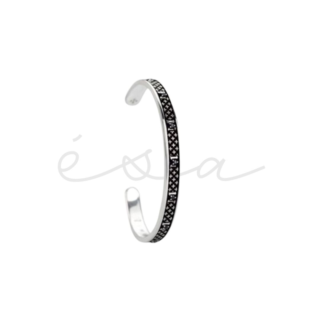 TUUM BRACCIALE ROSARIO DECEM BRUNITO IN ARGENTO 925 CON SPINELLI NERI