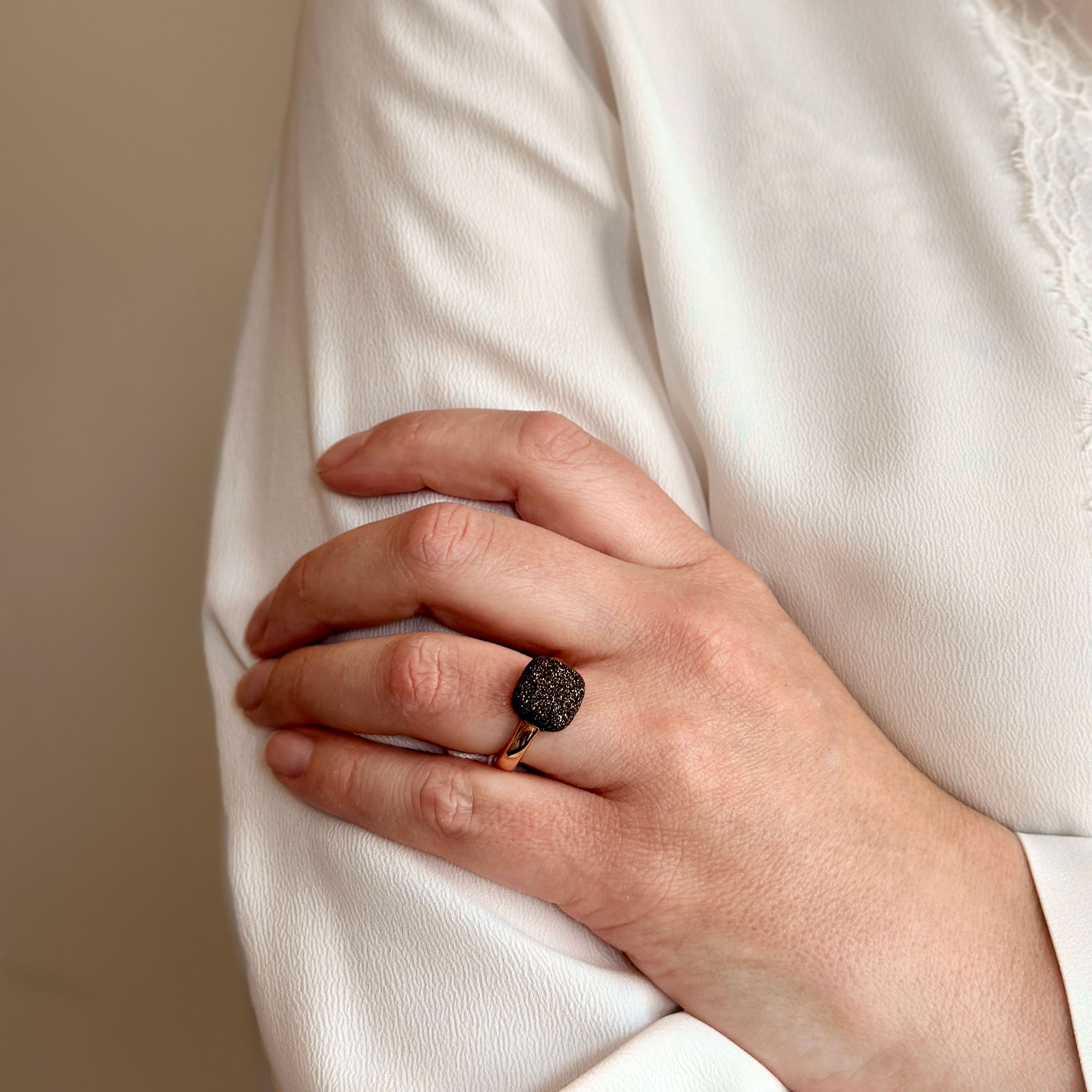 PESAVENTO ANELLO POLVERE DI SOGNI BRONZO QUADRATINO