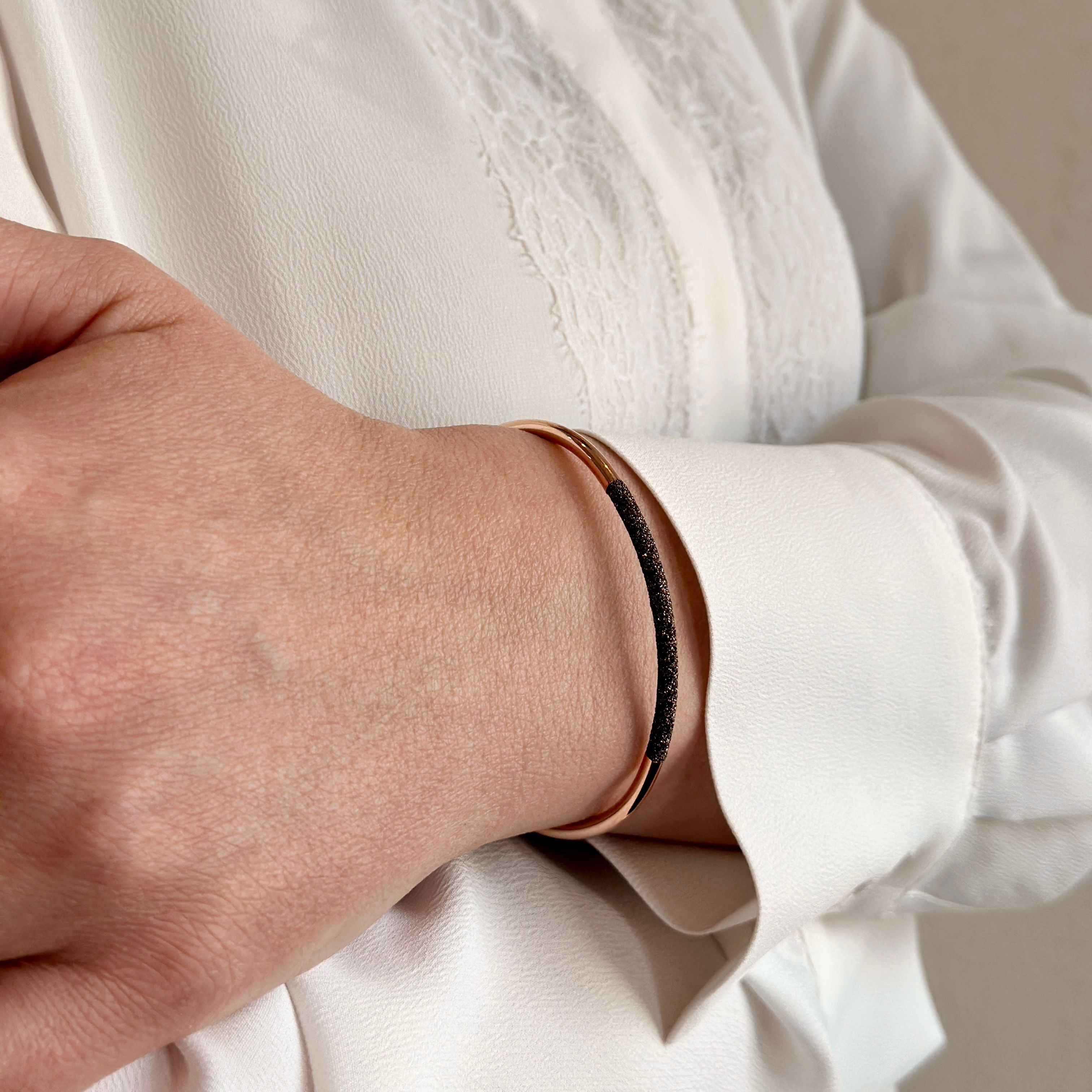 PESAVENTO BRACCIALE RIGIDO POLVERE DI SOGNI BRONZO FRONTE/RETRO