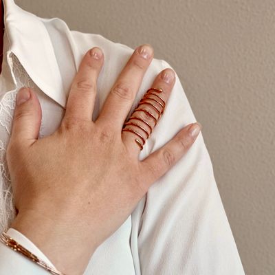 PESAVENTO ANELLO DNA SPIRALE ARGENTO 925 ROSA