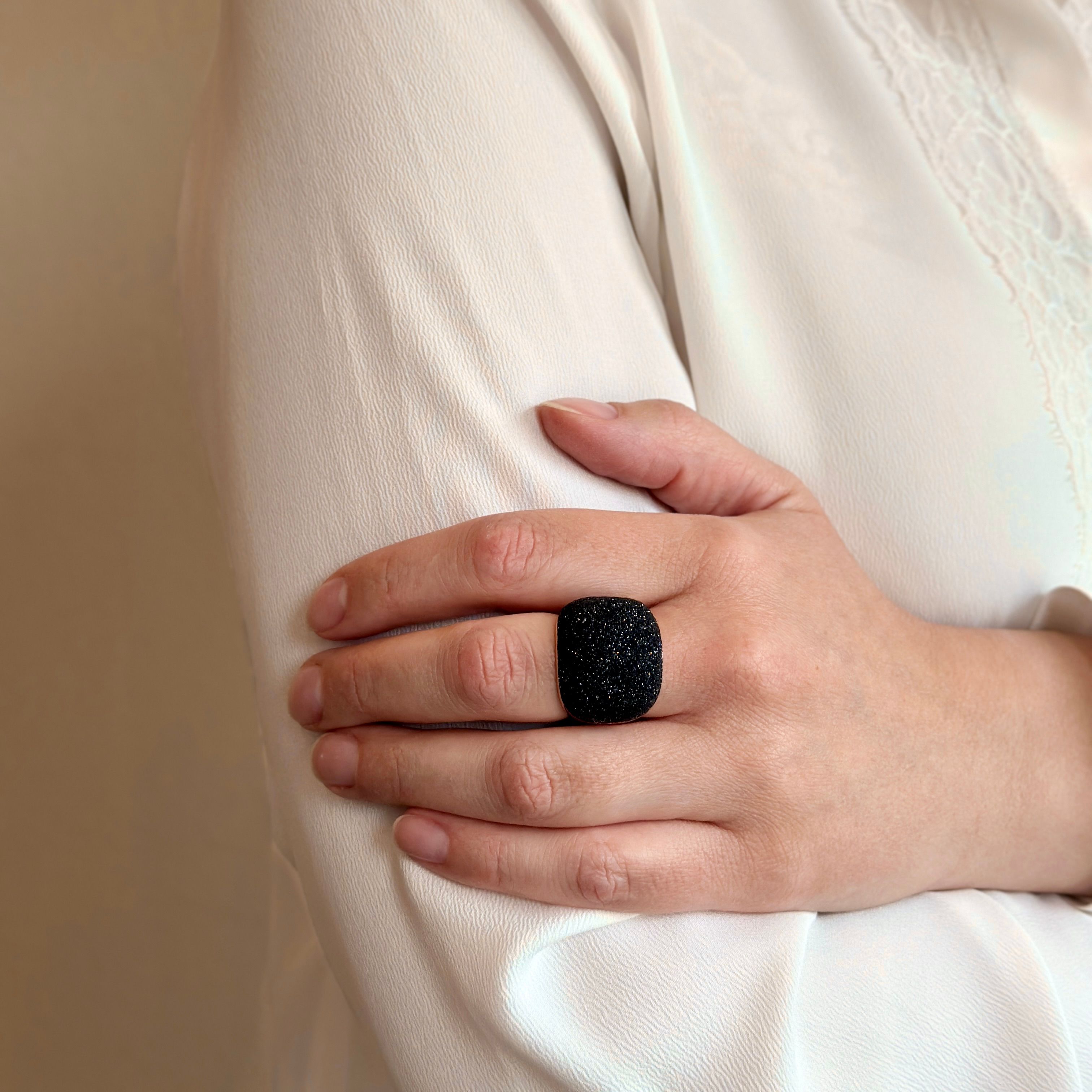 PESAVENTO ANELLO PIENO POLVERE DI SOGNI NERA