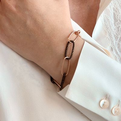 PESAVENTO BRACCIALE A CATENA POLVERE DI SOGNI NERA