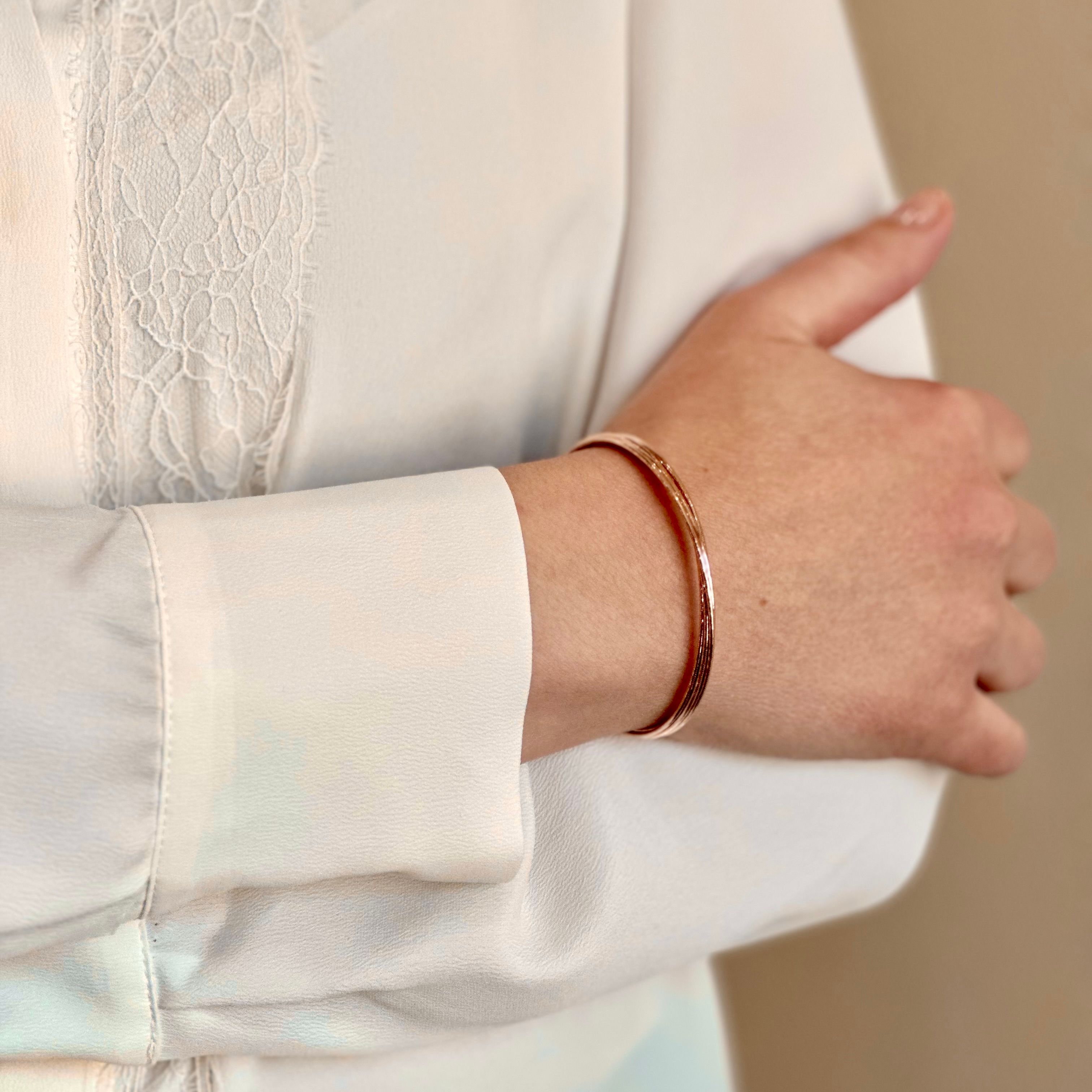 PESAVENTO BRACCIALE DNA 5 FILI CON CALAMITA ARGENTO 925 ROSA