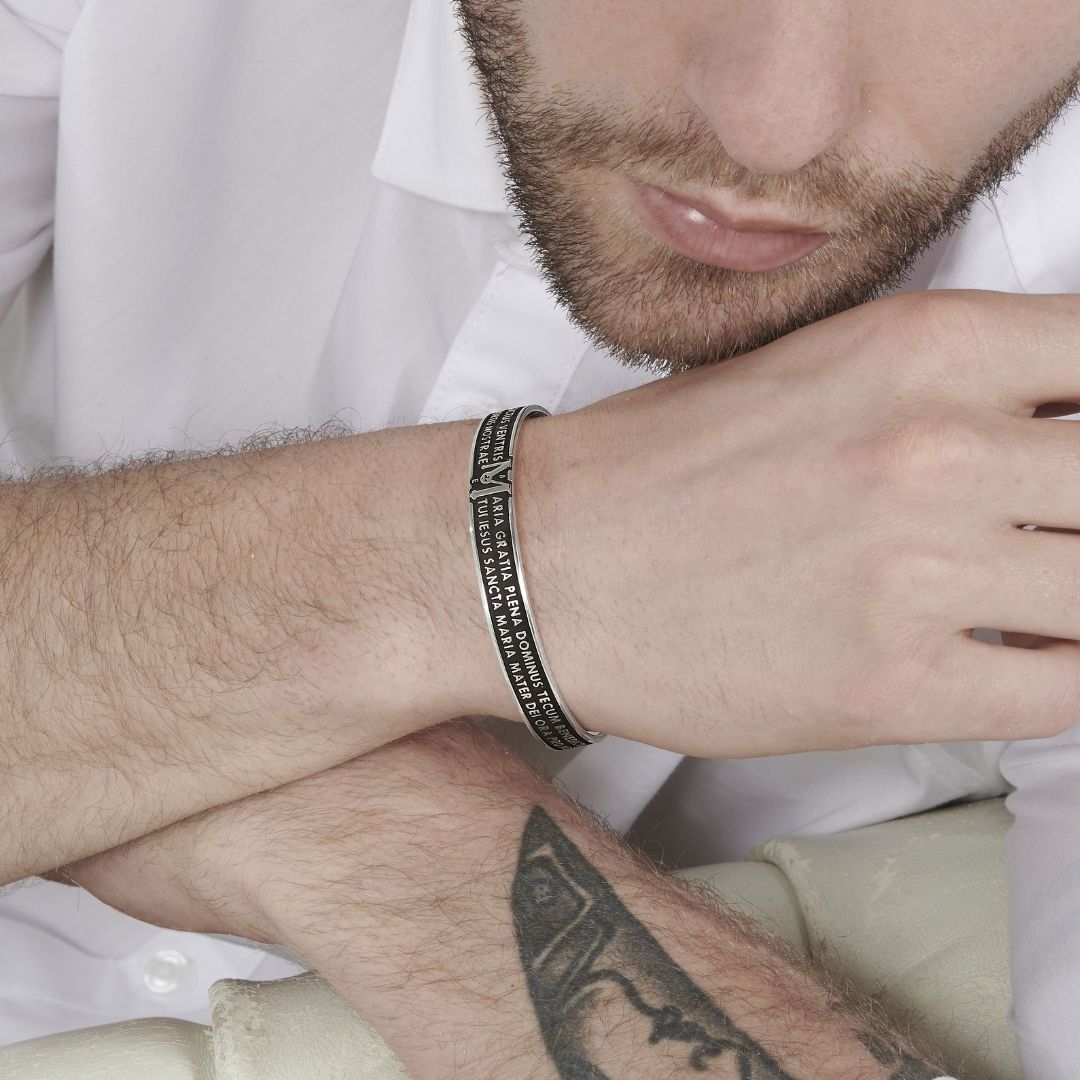 TUUM BRACCIALE RIGIDO AVE MARIA TUAM AG 925 BRUNITO