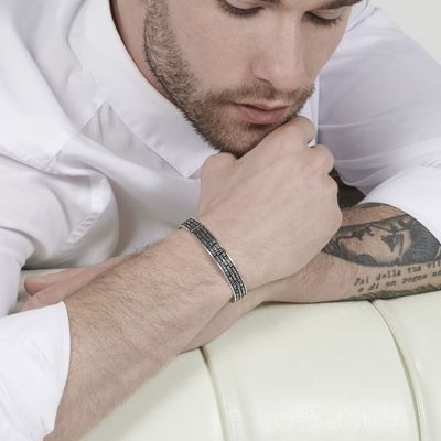 TUUM BRACCIALE RIGIDO PADRE NOSTRO ORIGINE AG 925 BRUNITO