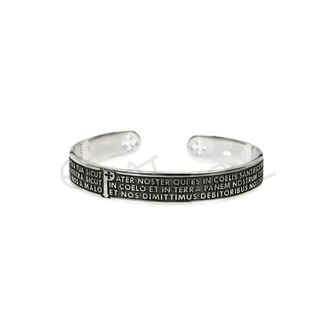 TUUM BRACCIALE RIGIDO PADRE NOSTRO ORIGINE AG 925 BRUNITO
