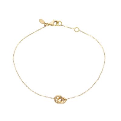 BRACCIALE IN ORO GIALLO 18KT CON CATENE INTRECCIATE