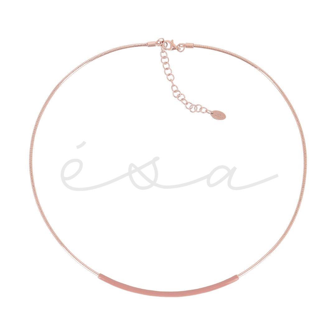 PESAVENTO COLLANA  SMALTATA ROSA SCURO MOCHA MOUSSE