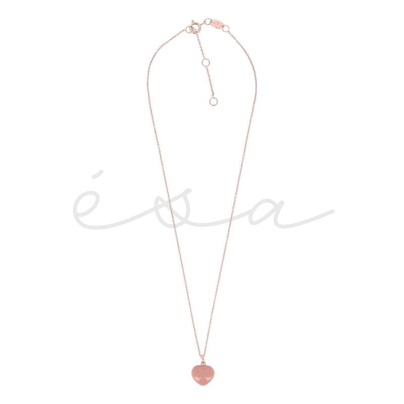 PESAVENTO COLLANA CON CUORICINO SMALTATO ROSA SCURO MOCHA MOUSSE